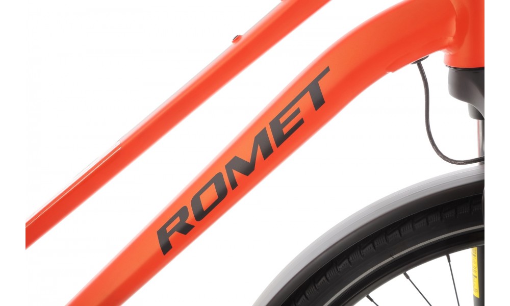 Rower trekkingowy Romet Gazela 5 CS 2024 - pomarańczowo-czarny