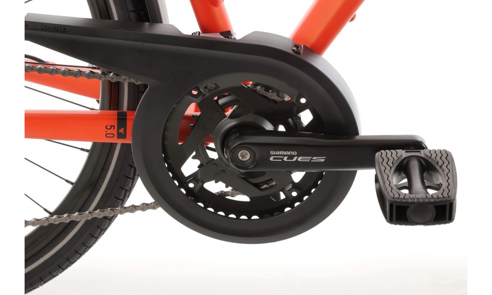 Rower trekkingowy Romet Gazela 5 CS 2024 - pomarańczowo-czarny