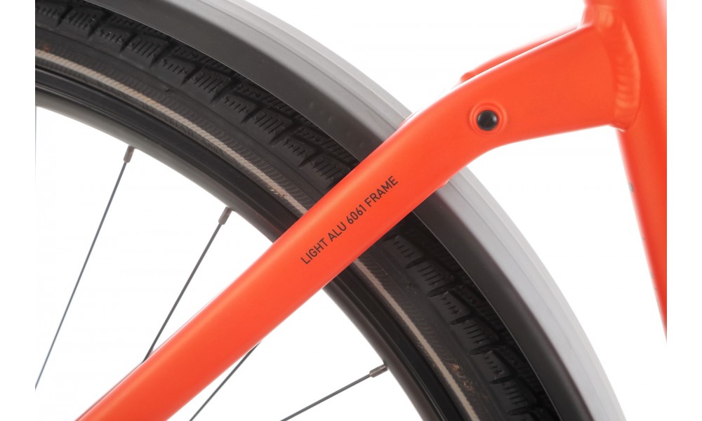 Rower trekkingowy Romet Gazela 5 CS 2024 - pomarańczowo-czarny