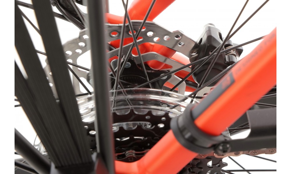 Rower trekkingowy Romet Gazela 5 CS 2024 - pomarańczowo-czarny