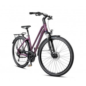 Rower trekkingowy Romet Gazela 6 CS 2024 - bordowo-niebieski 2