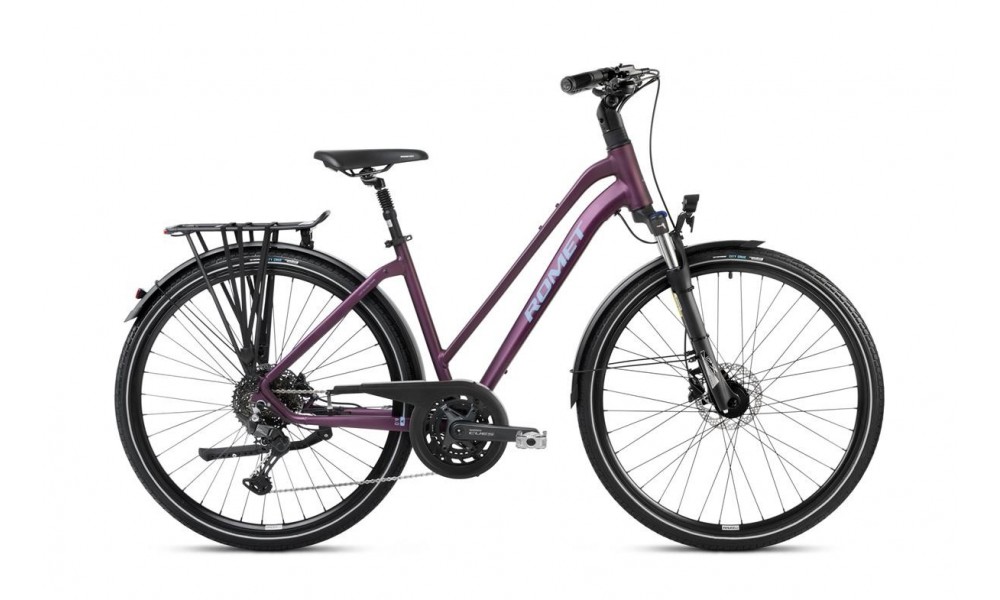 Rower trekkingowy Romet Gazela 6 CS 2024 - bordowo-niebieski