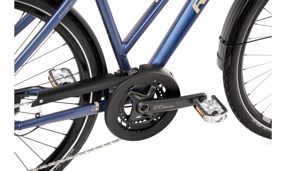 Rower trekkingowy Romet Gazela 7 CS 2024 - granatowo-beżowy