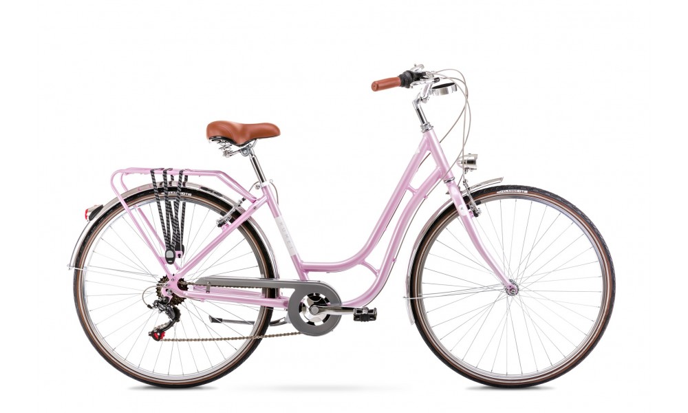 Rower miejski Romet Luiza Eco 2024 - różowy