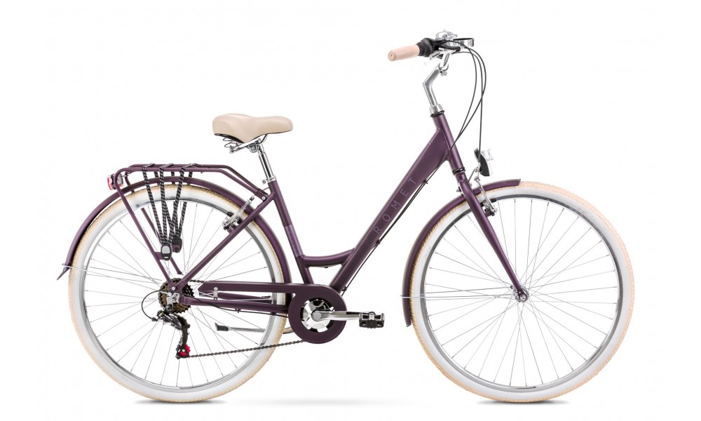 Rower miejski Romet Sonata Eco 28 2024 - fioletowy