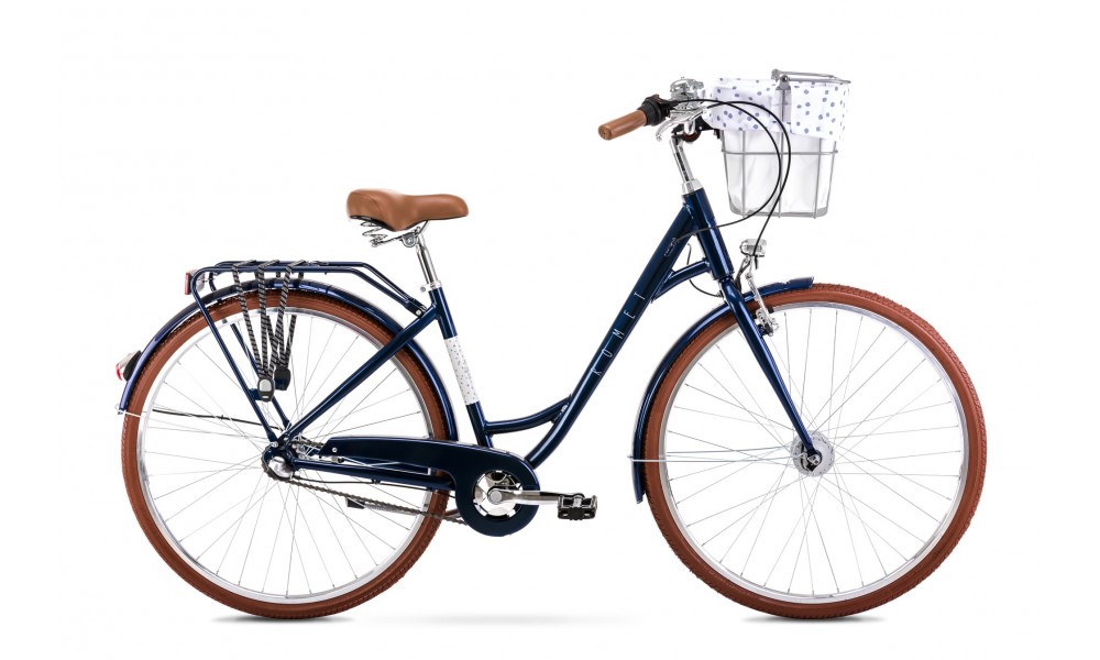 Rower miejski Romet Pop Art Classic 2024 - granatowy