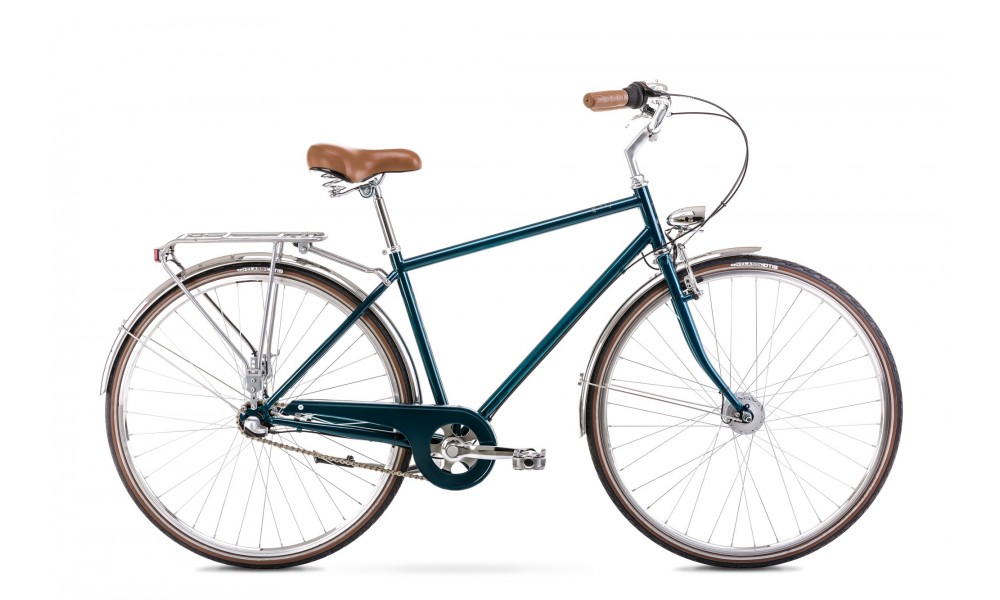 Rower miejski Romet Vintage Classic M 2024 - turkusowy
