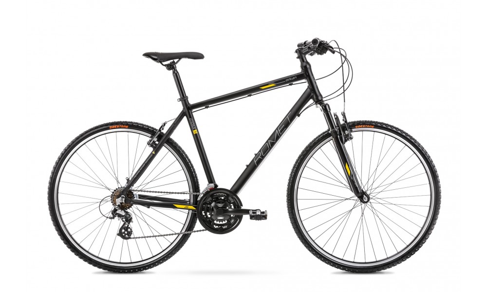 Rower crossowy Romet Orkan M 2024 - czarny-złoty