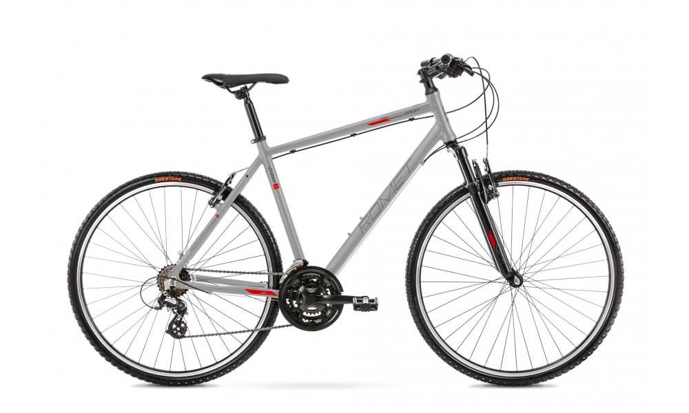 Rower crossowy Romet Orkan M 2024 - grafitowo-czerwony