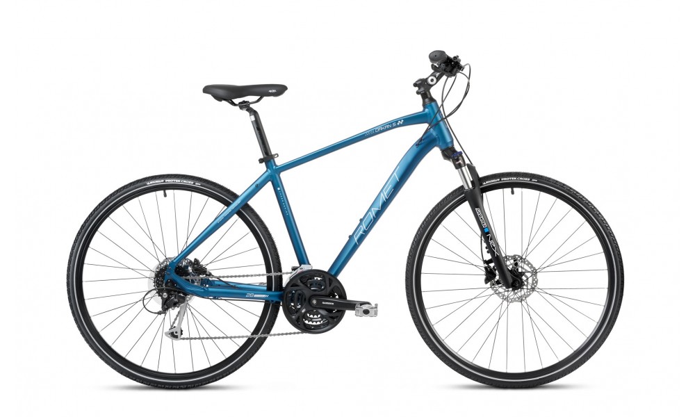 Rower crossowy Romet Orkan 5 M 2024 - granatowo-niebiesko-srebrny