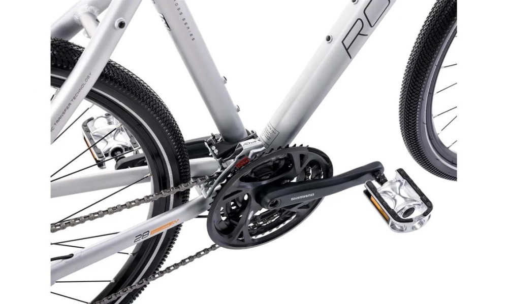 Rower crossowy Romet Orkan 5 M 2024 - srebrno-grafitowo-miedziany