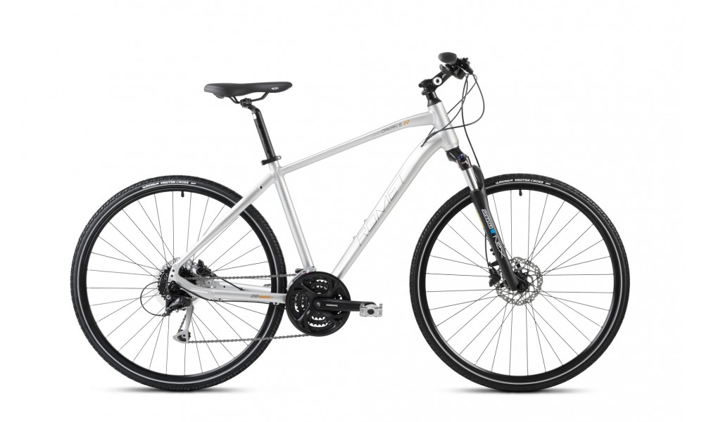 Rower crossowy Romet Orkan 5 M 2024 - srebrno-grafitowo-miedziany