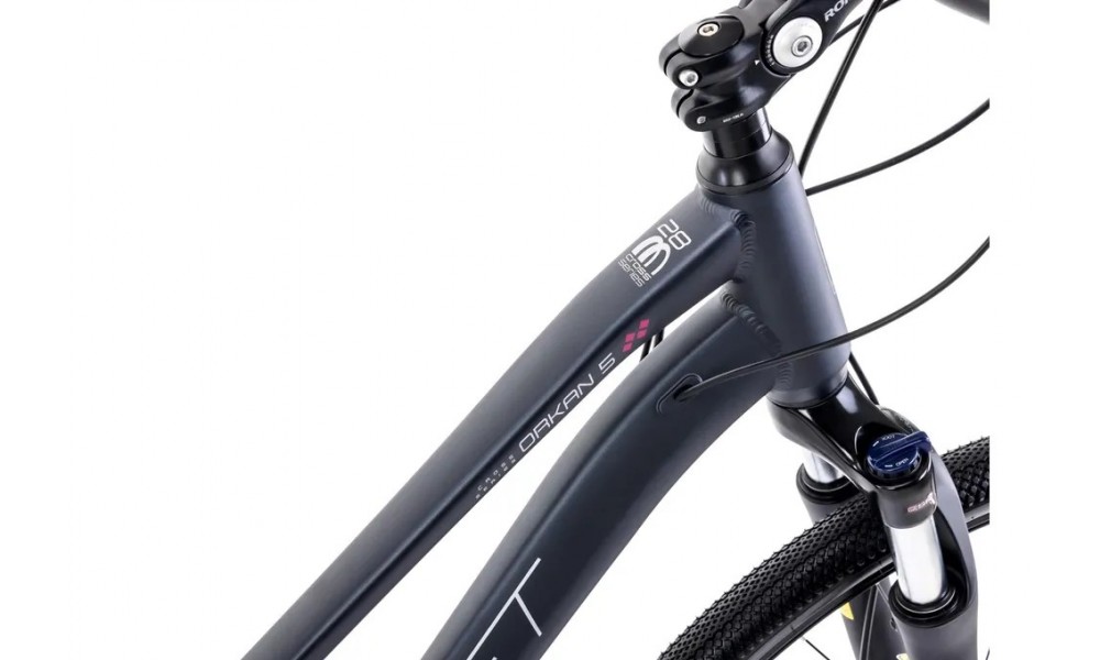 Rower crossowy Romet Orkan 5 D 2024 - grafitowo-srebrno-różowy