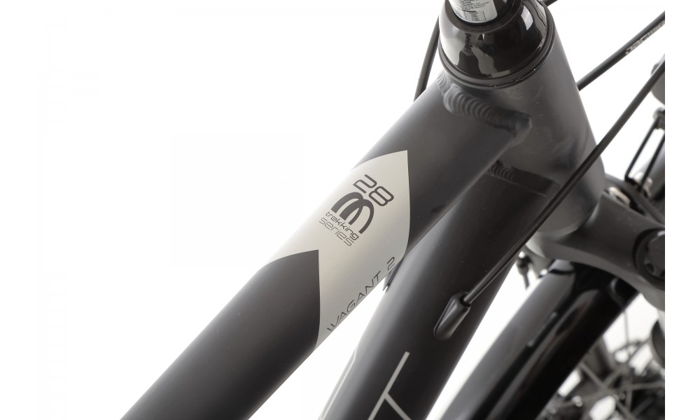 Rower trekkingowy Romet Wagant 2 2024 - czarno-srebrny