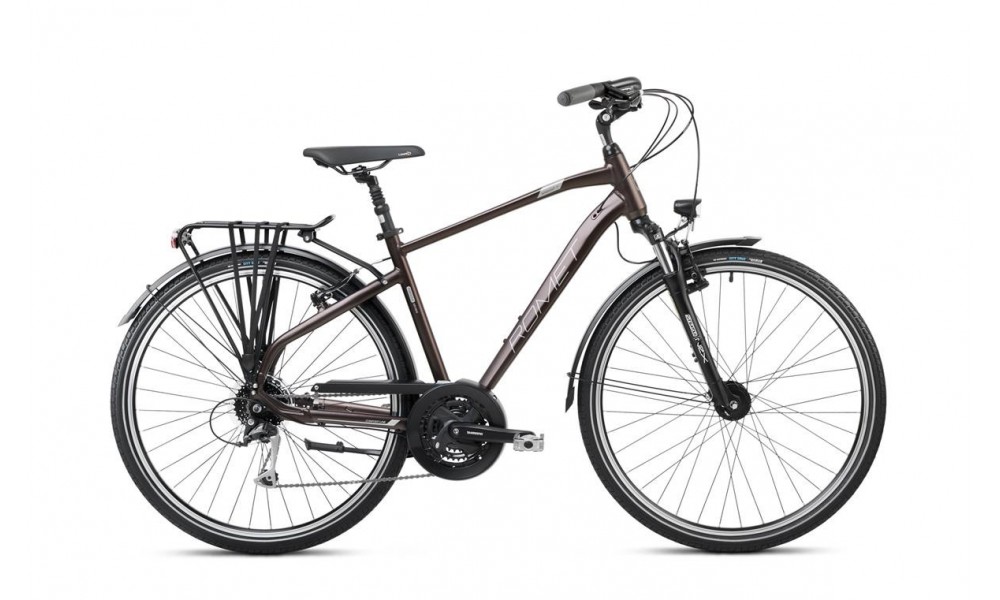 Rower trekkingowy Romet Wagant 7 2024 - ciemnobrązowo-szary