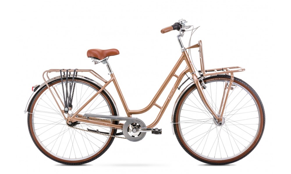 Rower miejski Romet Luiza Lux 2024 - beżowy