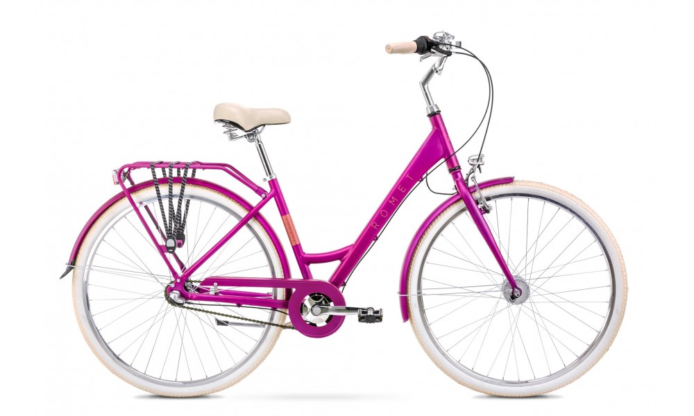 Rower miejski Romet Sonata Classic 28 2024 - różowy