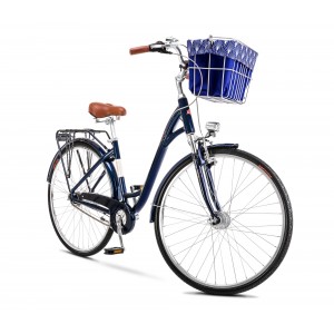 Rower miejski Romet Art Deco Lux 2024 - granatowy 2