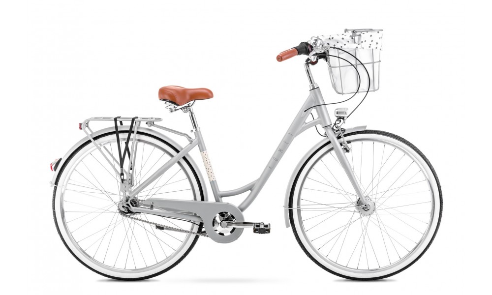 Rower miejski Romet Pop Art Lux 2024 - szary