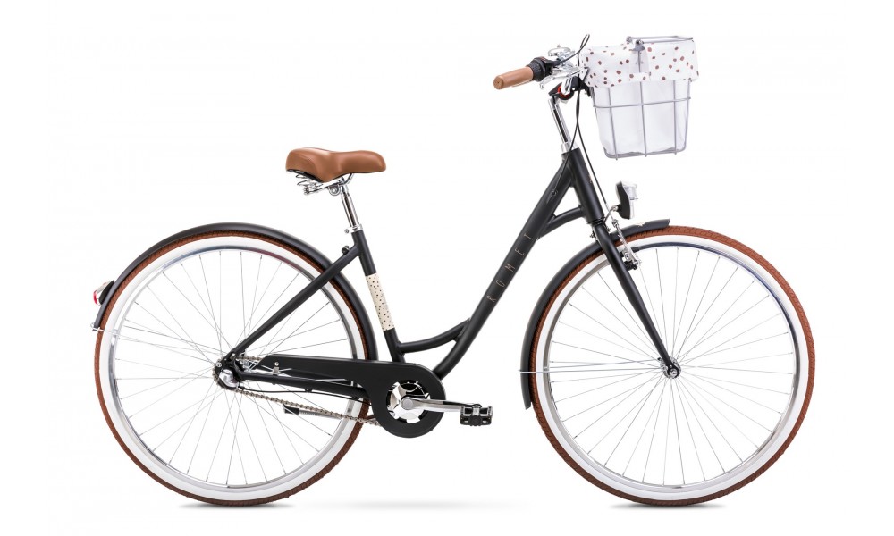 Rower miejski Romet Pop Art Eco 2024 - czarny