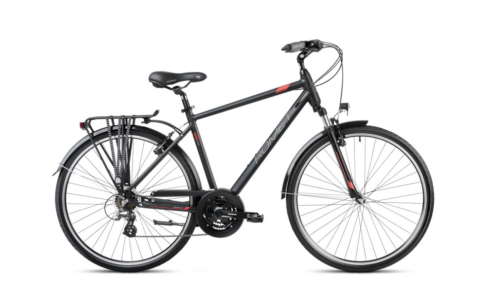 Rower trekkingowy Romet Wagant 1 2024 - czarno-czerwony