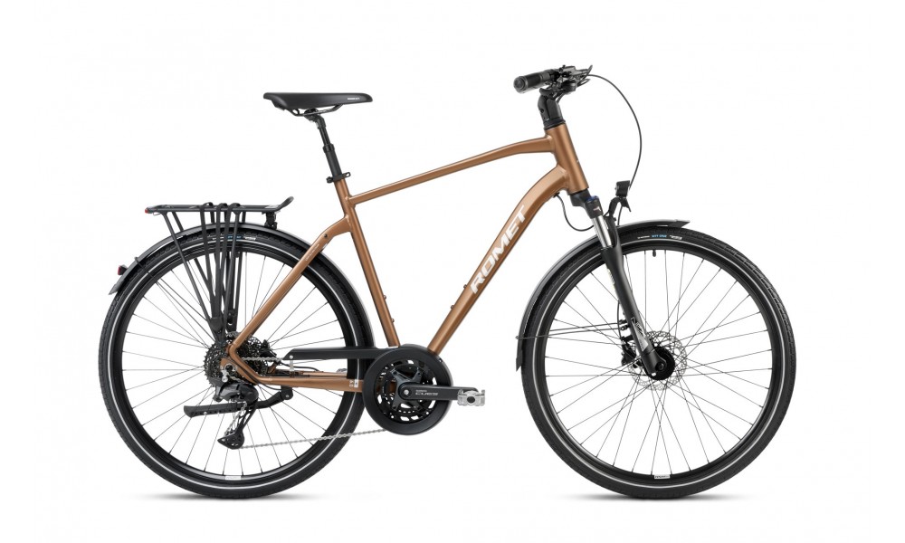 Rower trekkingowy Romet Wagant 6 CS 2024 - brązowy-srebrny