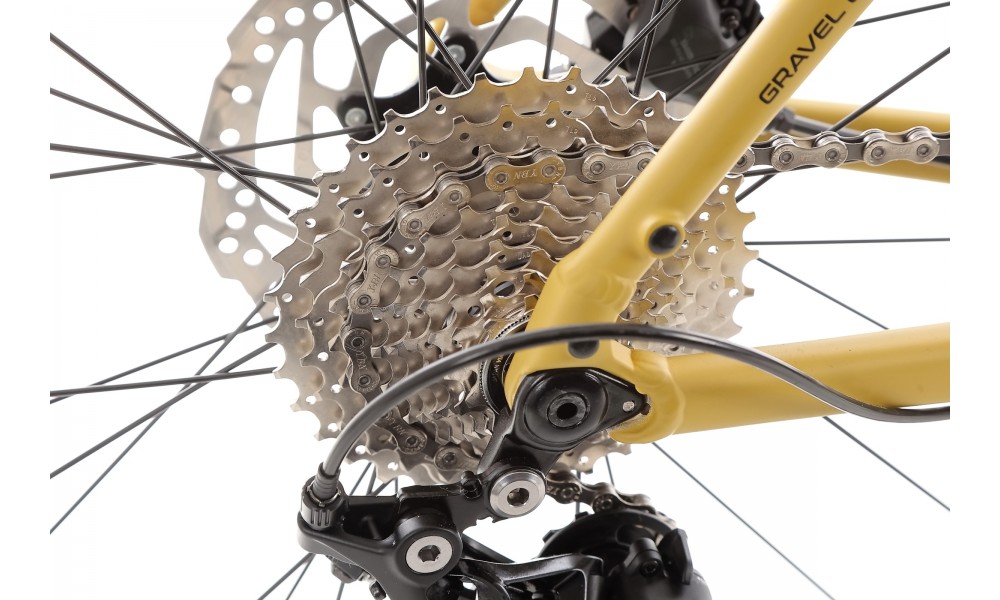 Rower gravel Romet Aspre 2 2024 - ciemnożółto-czarny