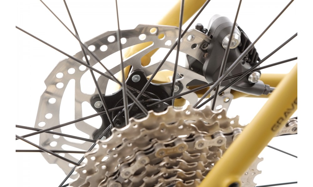 Rower gravel Romet Aspre 2 2024 - ciemnożółto-czarny