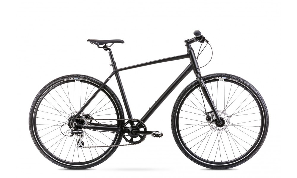 Rower miejski Romet Mistral 1 M 2024 - czarny