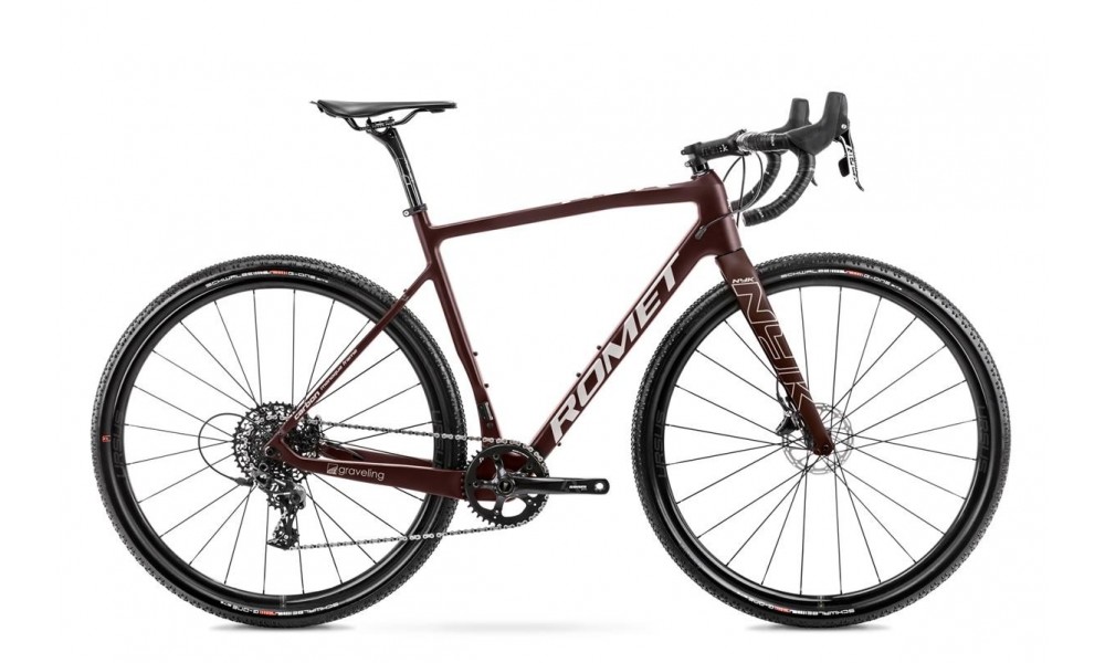 Rower gravel Romet Nyk - brązowo-beżowy