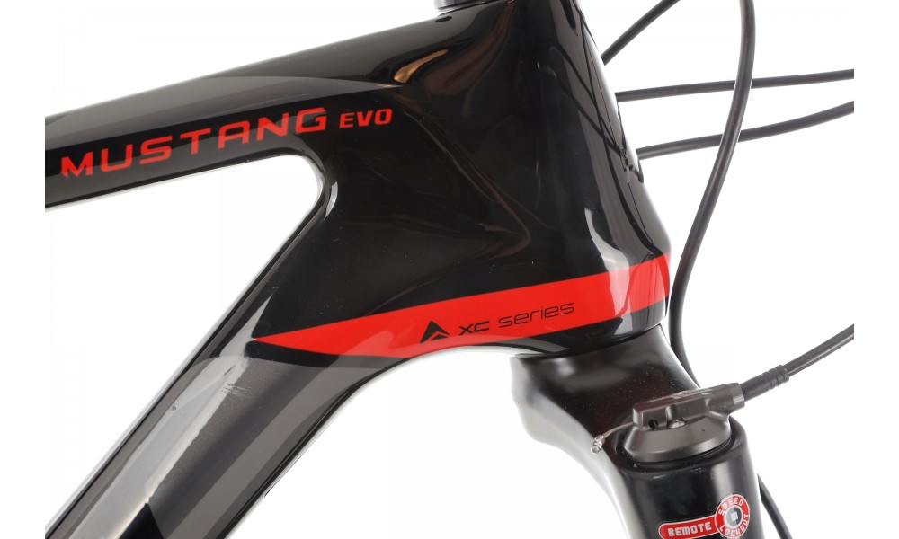 Rower górski Romet Mustang Evo 1 2024 Carbon - czarno-czerwony