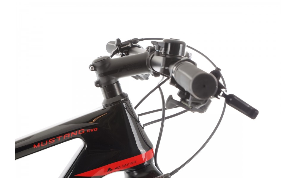 Rower górski Romet Mustang Evo 1 2024 Carbon - czarno-czerwony