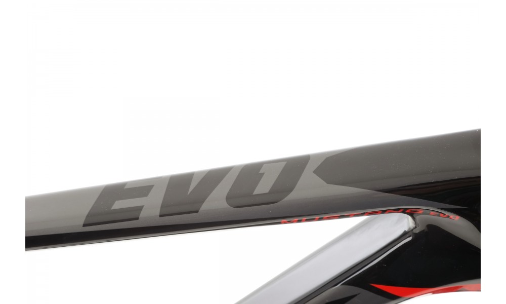 Rower górski Romet Mustang Evo 1 2024 Carbon - czarno-czerwony