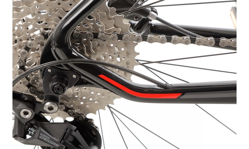 Rower górski Romet Mustang Evo 1 2024 Carbon - czarno-czerwony