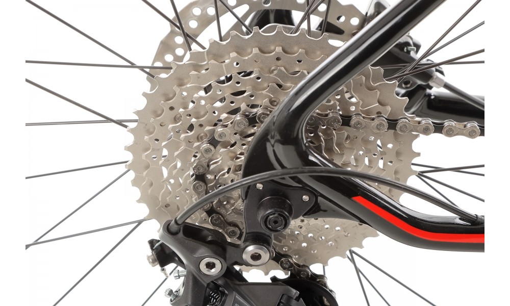 Rower górski Romet Mustang Evo 1 2024 Carbon - czarno-czerwony