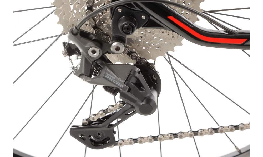 Rower górski Romet Mustang Evo 1 2024 Carbon - czarno-czerwony