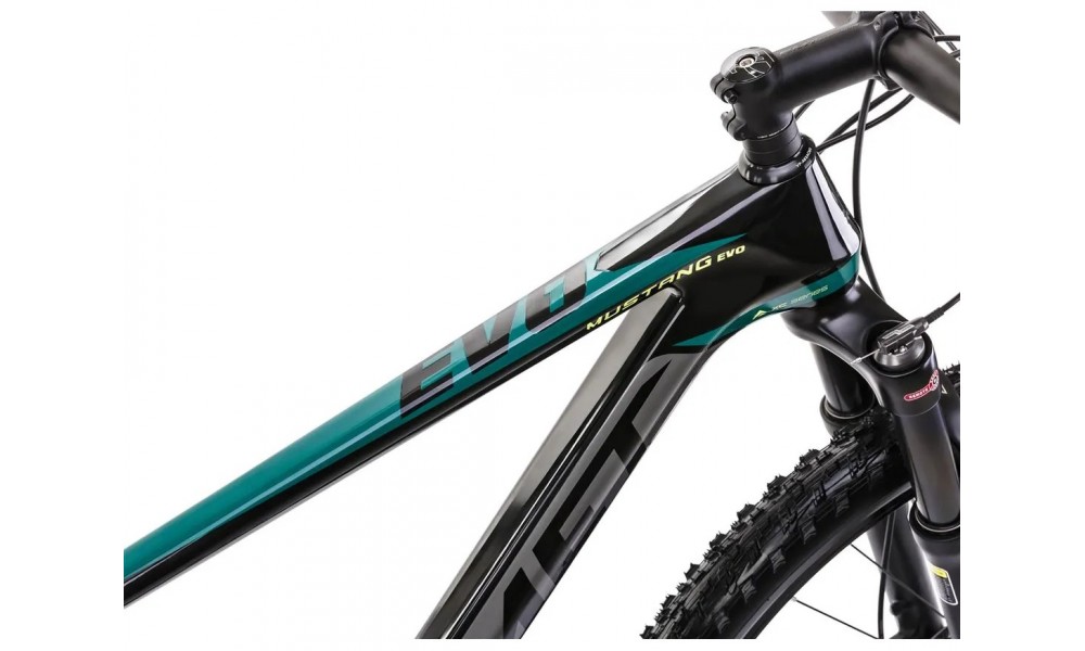 Rower górski Romet Mustang Evo 1 CS 2024 - czarno-zielony