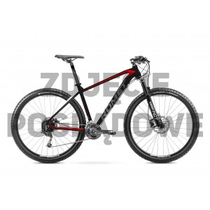 Rower górski Romet Mustang M1 2024 - czarno-czerwony 1