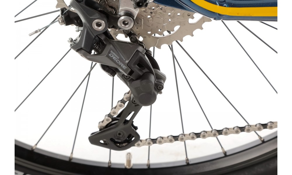 Rower górski Romet Mustang M4 2024 - niebiesko-żółty