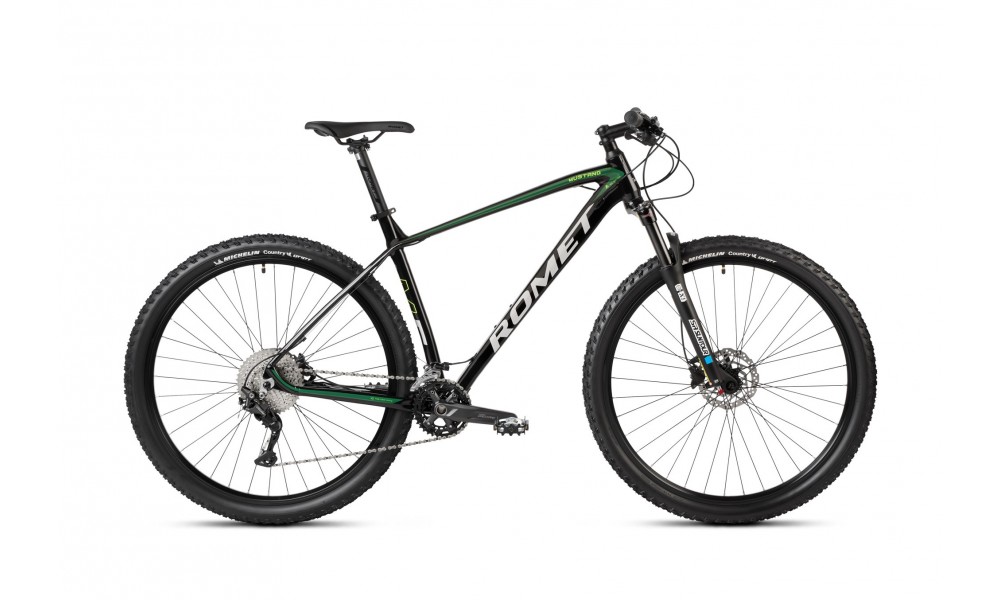 Rower górski Romet Mustang M5 2024 - czarno-zielony