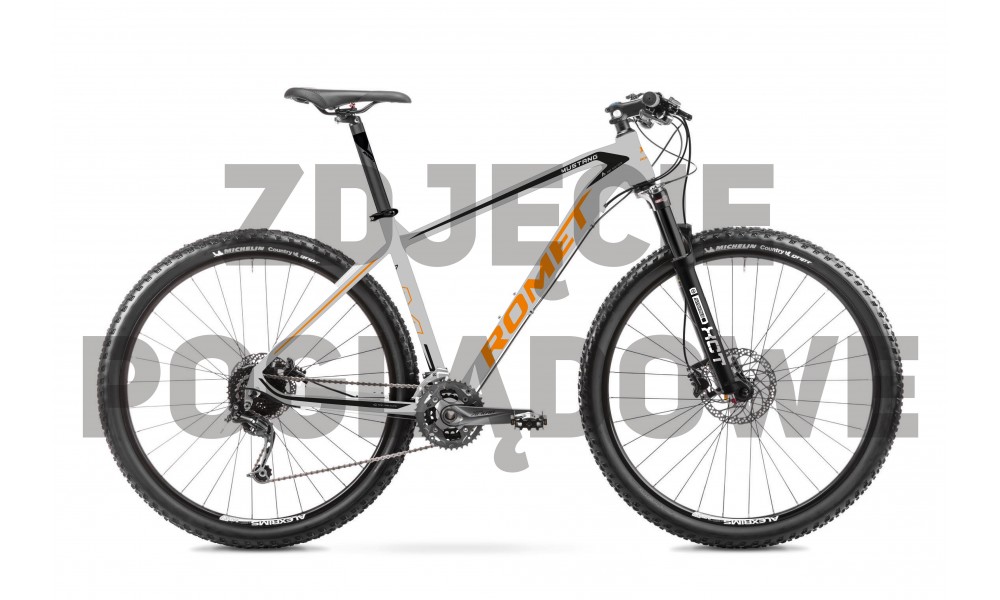 Rower górski Romet Mustang M2 CS 2024 - grafitowo-pomarańczowy