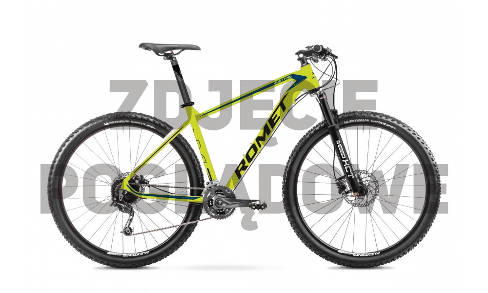 Rower górski Romet Mustang M2 CS 2024 - limonkowo-czarny