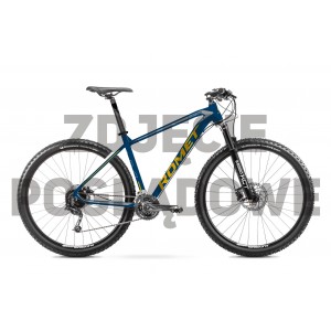 Rower górski Romet Mustang M3 CS 2024 - ciemnoniebiesko-żółty 1