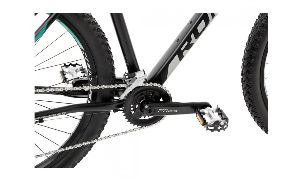 Rower górski Romet Rambler R9.4 CS 2024 - czarno-turkusowo-szary
