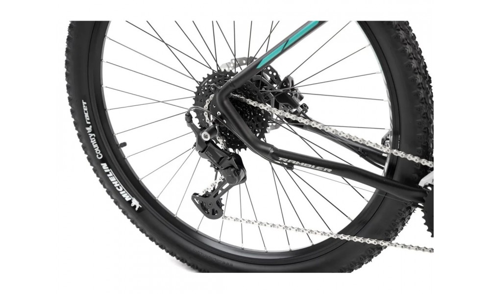 Rower górski Romet Rambler R9.4 CS 2024 - czarno-turkusowo-szary