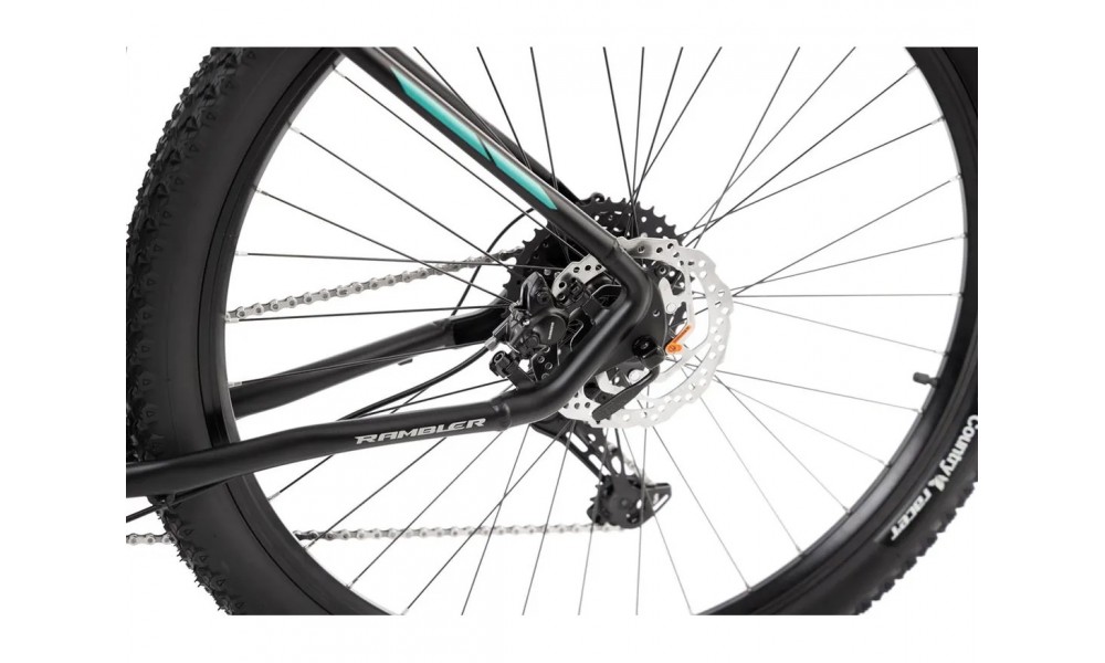 Rower górski Romet Rambler R9.4 CS 2024 - czarno-turkusowo-szary