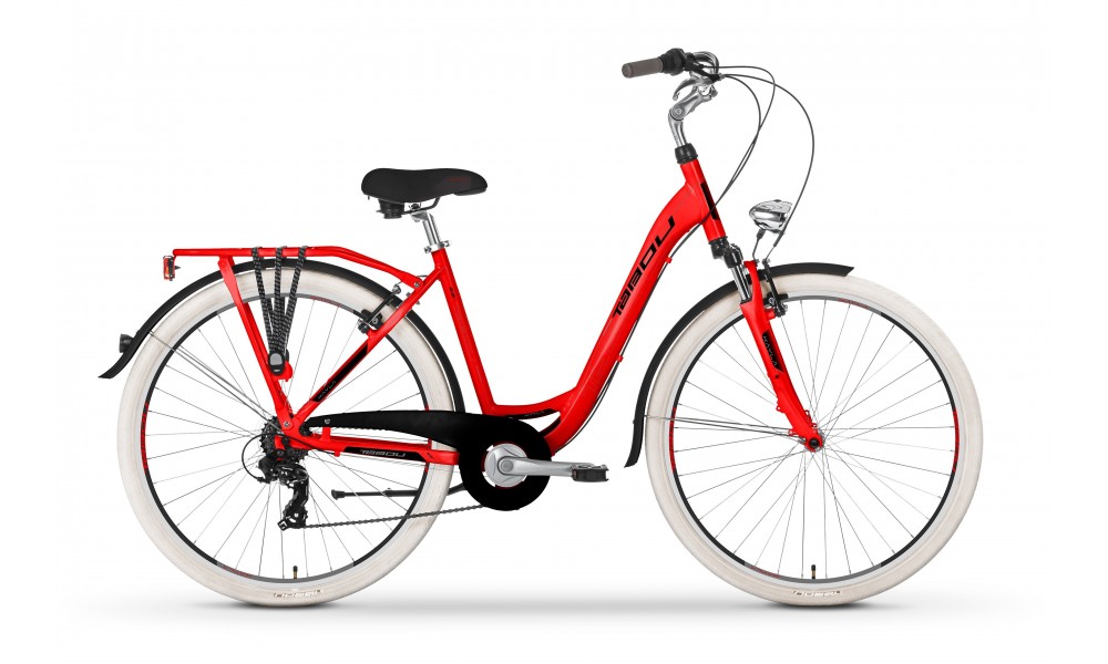 Rower miejski Tabou Kayla 2024 - czerwono-czarny