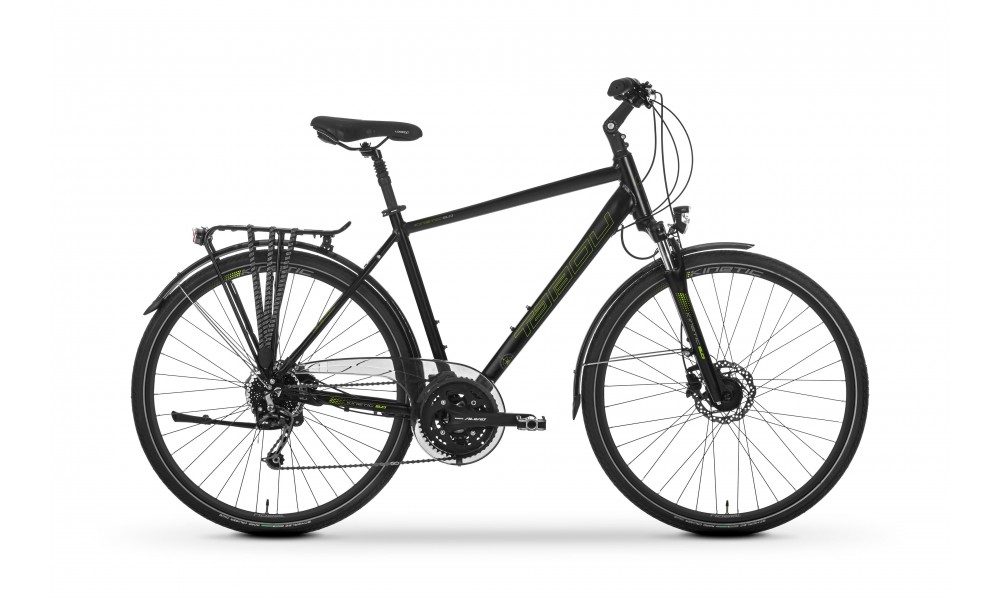 Rower trekkingowy Tabou Kinetic 5.0 2024 - czarno-limonkowy