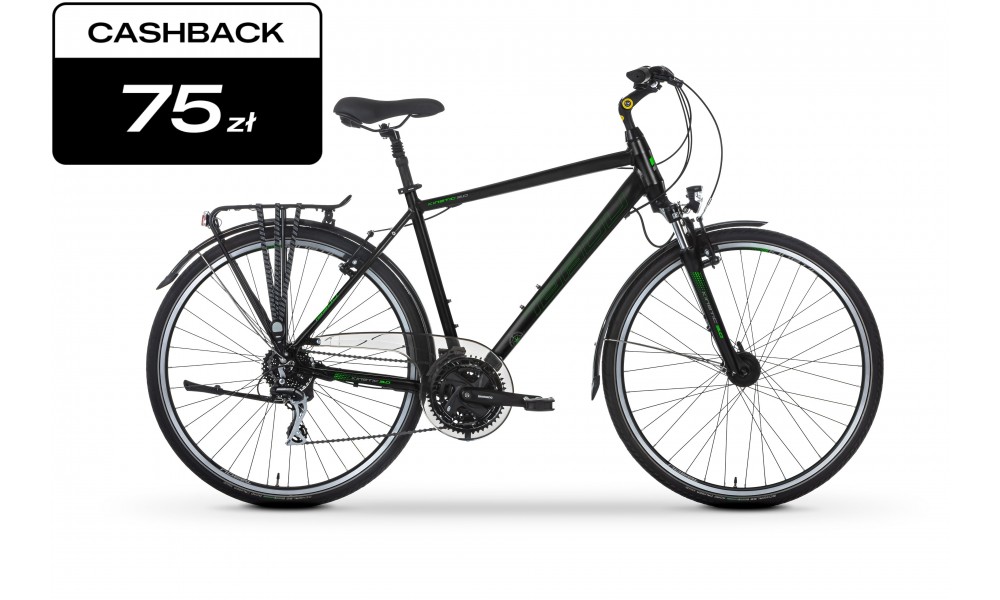 Rower trekkingowy Tabou Kinetic 3.0 2024 - czarno-zielony