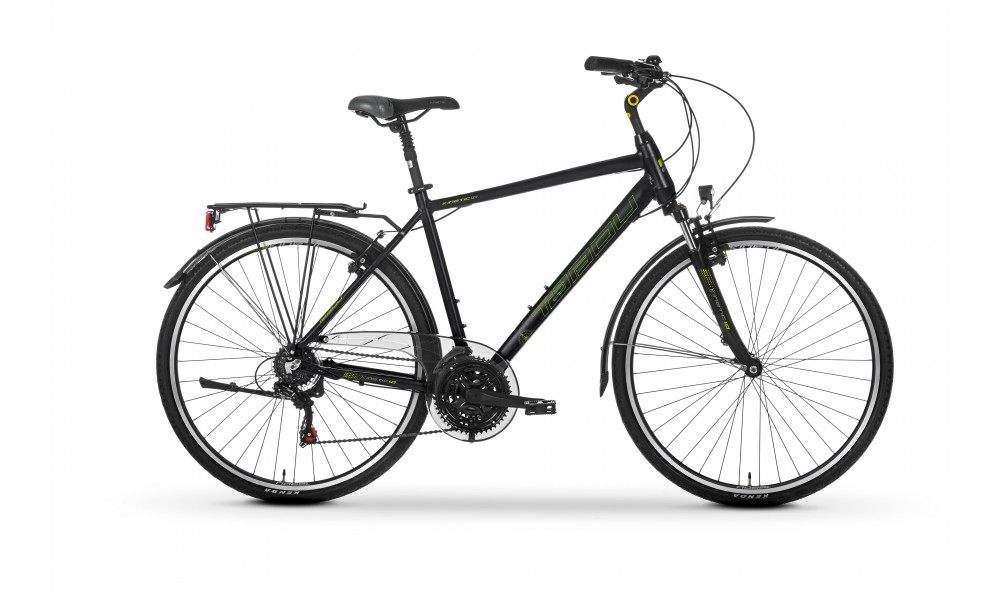 Rower trekkingowy Tabou Kinetic 1.0 2024 - czarno-limonkowy